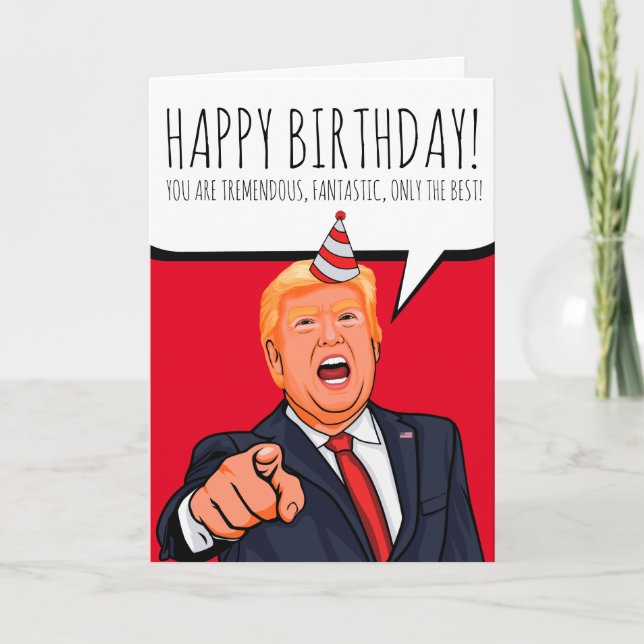 Cartão De Agradecimento Donald Trump: Feliz Aniversário (Frente)