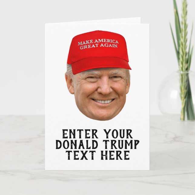 CARTÃO DE AGRADECIMENTO DONALD TRUMP MAGA PERSONALIZADO (Frente)