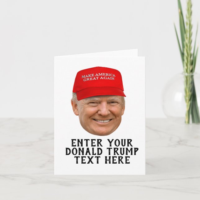 CARTÃO DE AGRADECIMENTO DONALD TRUMP MAGA PERSONALIZADO (Frente)
