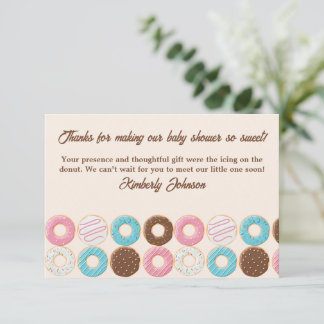 Cartão De Agradecimento Donut Glazed & Growing