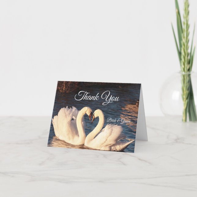 Cartão de Agradecimento dos Cisnes Brancos (Frente)