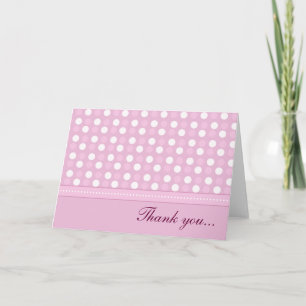 Cartão De Agradecimento Dots Thank You - Pink