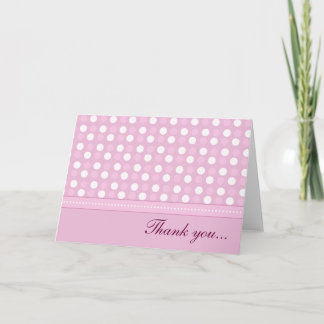 Cartão De Agradecimento Dots Thank You - Pink
