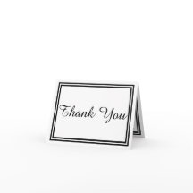 Double Black Trim - Thank You Card