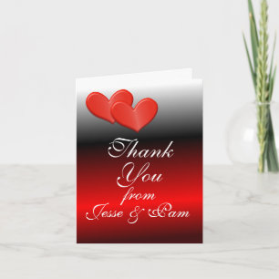 Cartão De Agradecimento Double Heart Thank You Card-customize