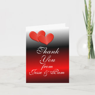 Cartão De Agradecimento Double Heart Thank You Card-customize
