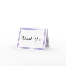 Double Lavender Trim - Thank You Card