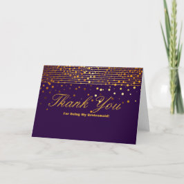 Cartão De Agradecimento Dourada Glitter Stripes Por Ser Meu Obrigado De Br