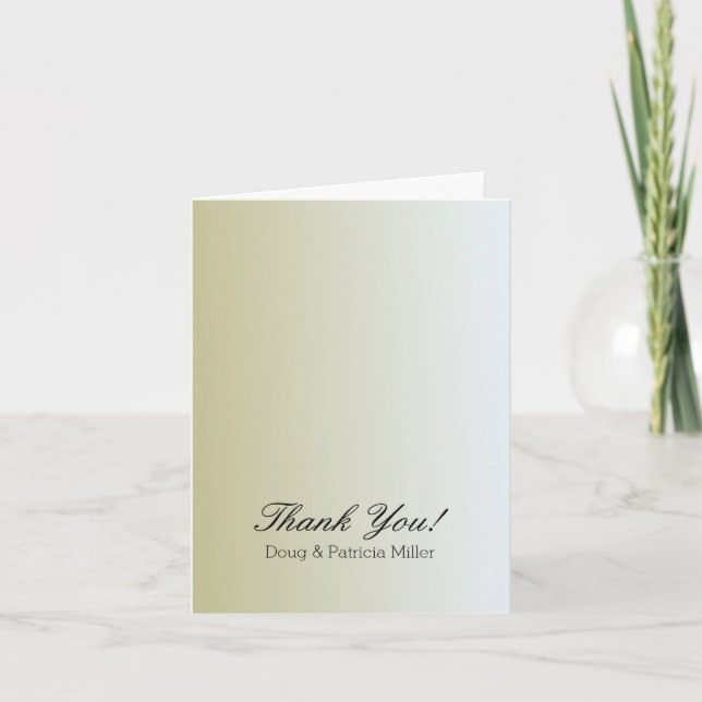 Cartão De Agradecimento Dourado amanhecer Obrigado (Frente)