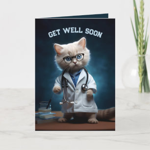 Cartão De Agradecimento Dr. Kitten Fique Bem Logo