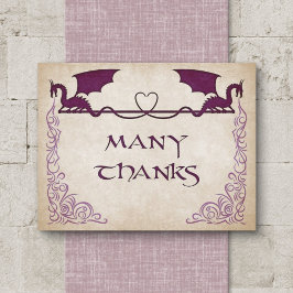 Cartão De Agradecimento Dragon Gamer Fantasy