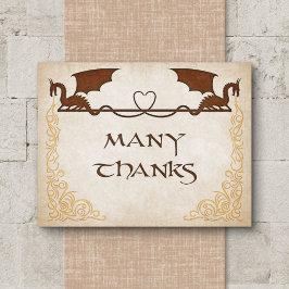 Cartão De Agradecimento Dragon Gamer Fantasy