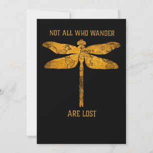 Cartão De Agradecimento Dragonfly Lover  Nem Todos Que Deslocam São Perdi