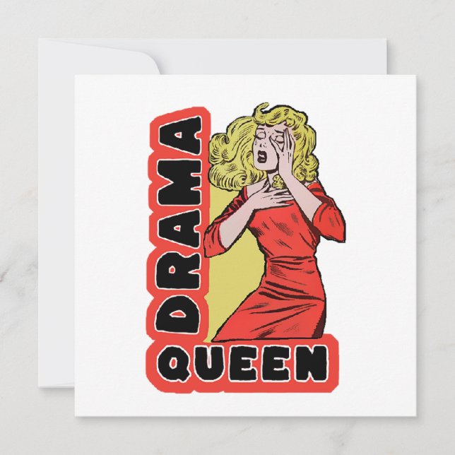 Cartão De Agradecimento Drama Queen porque tudo me excita demais (Frente)