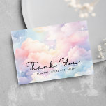 Cartão De Agradecimento Dreamy Pastel Chá de panela<br><div class="desc">Cartões de agradecimentos de Chá de panela de Nuvem do Dreamy Pastel. Itens correspondentes disponíveis.</div>