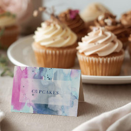 Cartão De Agradecimento Dreamy Spring Bridal Shower Folded Food Label Card
