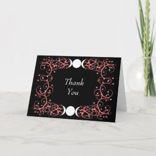Cartão De Agradecimento Dual Goddess Lesbian Wiccan Brides Thank You Card