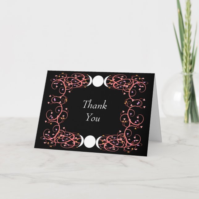 Cartão De Agradecimento Dual Goddess Lesbian Wiccan Brides Thank You Card (Frente)