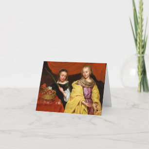 Cartão De Agradecimento Duas Meninas como Agnes Santo e Dorothea Santo