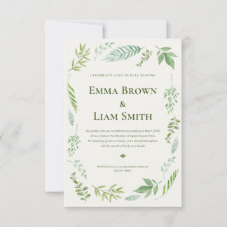 Cartão De Agradecimento Dusty Blue Eucalyptus Greenery Casamento Suculento