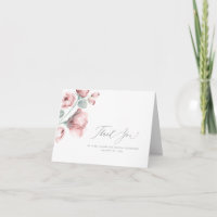 Dusty Pink Floral Casamento Obrigado