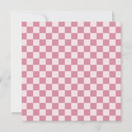 Cartão De Agradecimento Dusty rose checkerboard pattern
