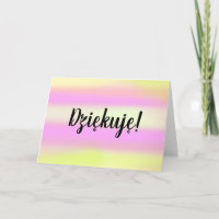 Dziękujępolonês Obrigado Vazio Quente De Aquarela