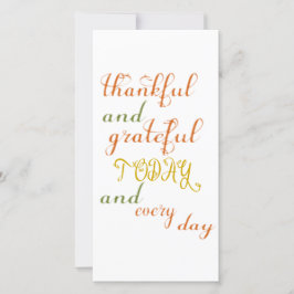 Cartão de agradecimento e de gratidão