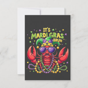 Cartão De Agradecimento É Mardi Gras Bruh Engraçado Shrimp Nova Orleans