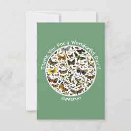 Cartão De Agradecimento É o aniversário de uma borboleta, itens de colagem