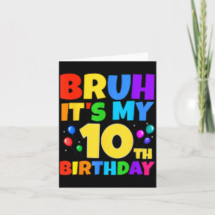 Cartão De Agradecimento É o meu 10º aniversário, divertido para menino de