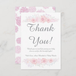 Cartão De Agradecimento é uma botânica floral simples chá de fraldas