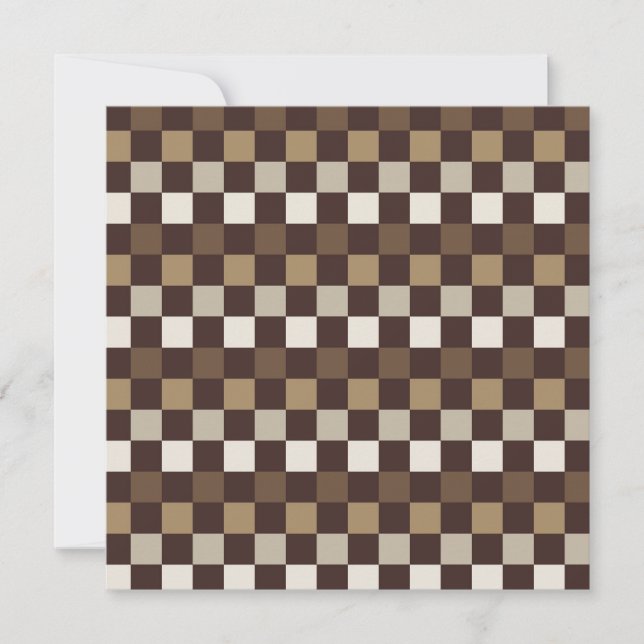 Cartão De Agradecimento Earthy minerals checkerboard pattern (Frente)