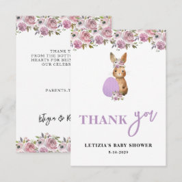 Cartão De Agradecimento Easter Baby Shower