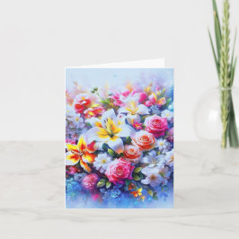 Cartão De Agradecimento Éclosion d’Amour : Une Symphonie Florale, ou