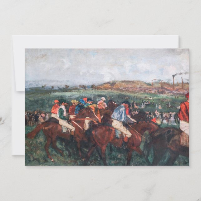 Cartão De Agradecimento Edgar Degas - Cavalheiros Race (Frente)