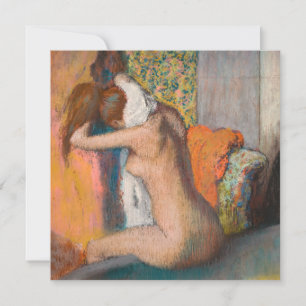 Cartão De Agradecimento Edgar Degas - Depois do Banho, Mulher Limpando o P