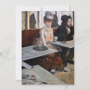 Cartão De Agradecimento Edgar Degas - Num Café / A Absinthe
