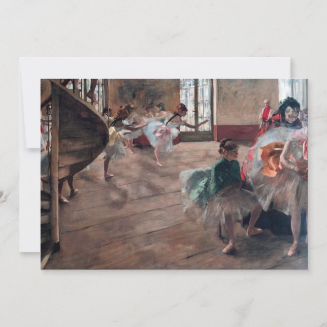 Cartão De Agradecimento Edgar Degas - O Ensaio (Frente)