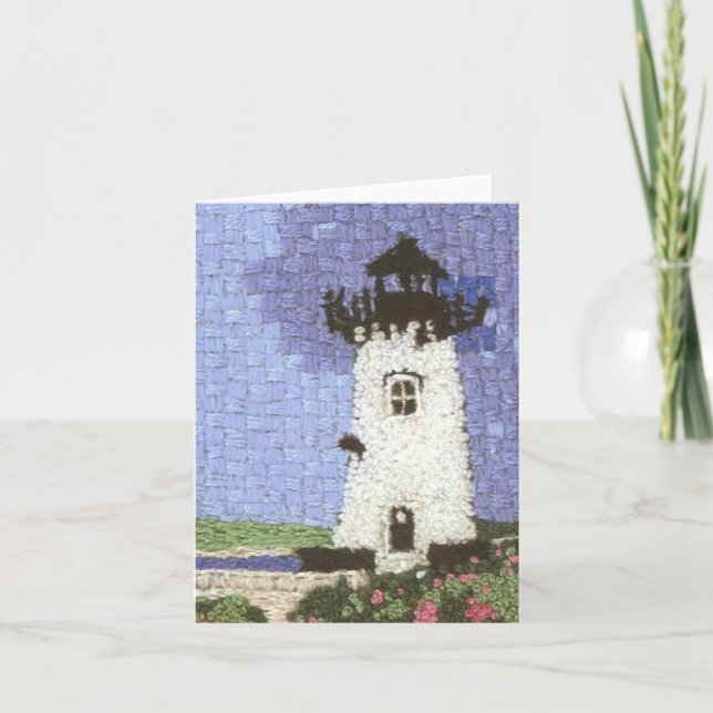 Cartão De Agradecimento Edgartown Lighthouse-Martha do Cabo Cod (Frente)