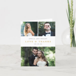 Cartão de Agradecimento EDITÁVEL COLOR Collage Lim