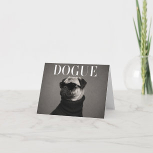 Cartão de Agradecimento Editorial de Pug