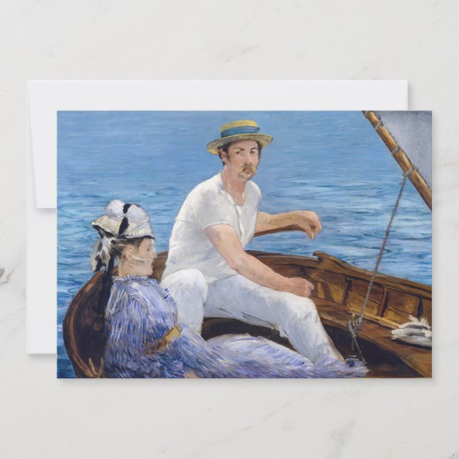 Cartão De Agradecimento Edouard Manet - Barco (Frente)