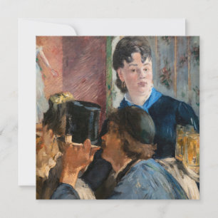Cartão De Agradecimento Edouard Manet - Garçonete Servindo Cerveja