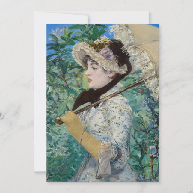 Cartão De Agradecimento Edouard Manet - Jeanne / Primavera (Frente)