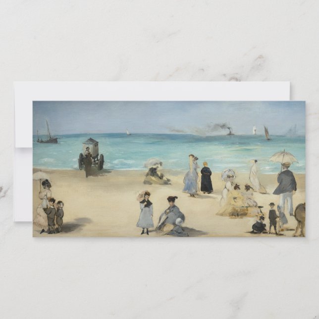 Cartão De Agradecimento Edouard Manet - Na Praia, Boulogne-sur-Mer (Frente)