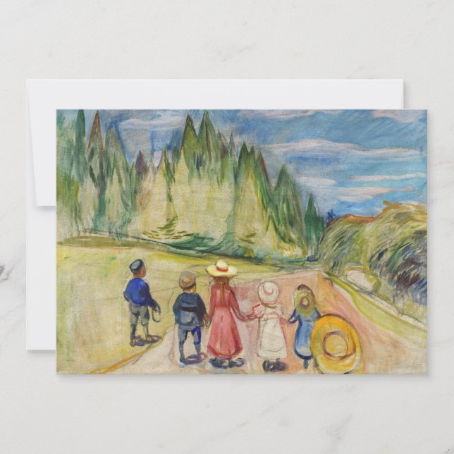 Cartão De Agradecimento Edvard Munch - A Floresta dos Contos de Fadas (Frente)