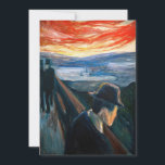 Cartão De Agradecimento Edvard Munch - Humor Doente no Sunset, Desespero 1<br><div class="desc">Doença no pôr do sol,  desespero - Edvard Munch,  Oil on Canvas,  1892</div>