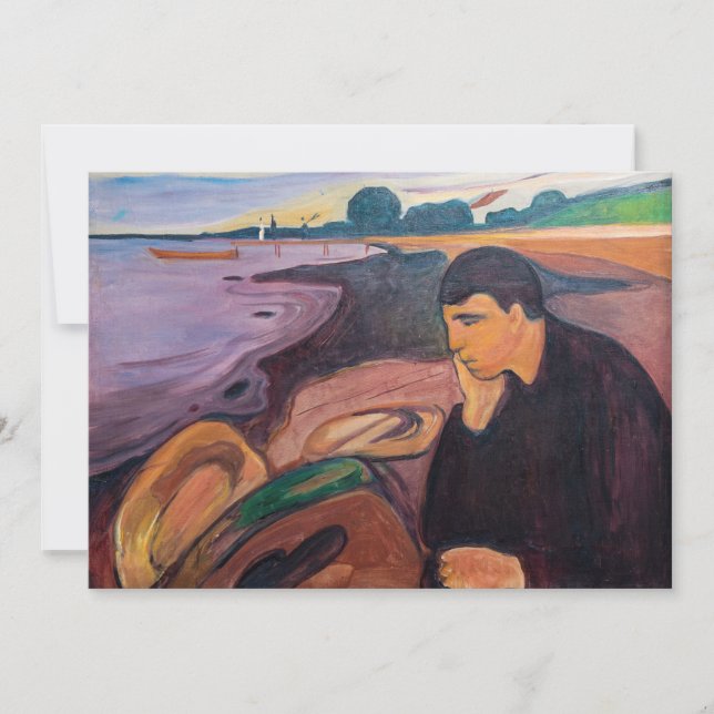 Cartão De Agradecimento Edvard Munch - Melancholy 1894 (Frente)