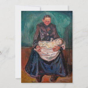 Cartão De Agradecimento Edvard Munch - Mulher com Criança Doente, Heranç